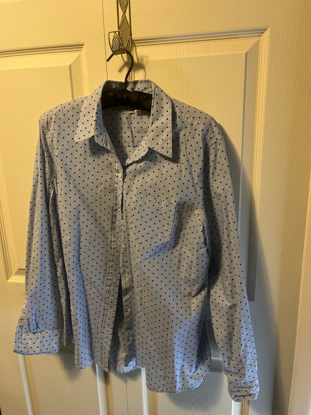 GAP Blue Polka Dot Button-Up Shirt